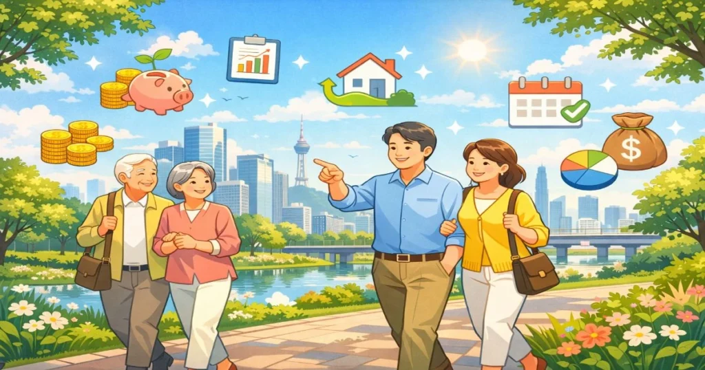 국민연금 조기수령 조건과 노후 생활비 준비를 보여주는 이미지