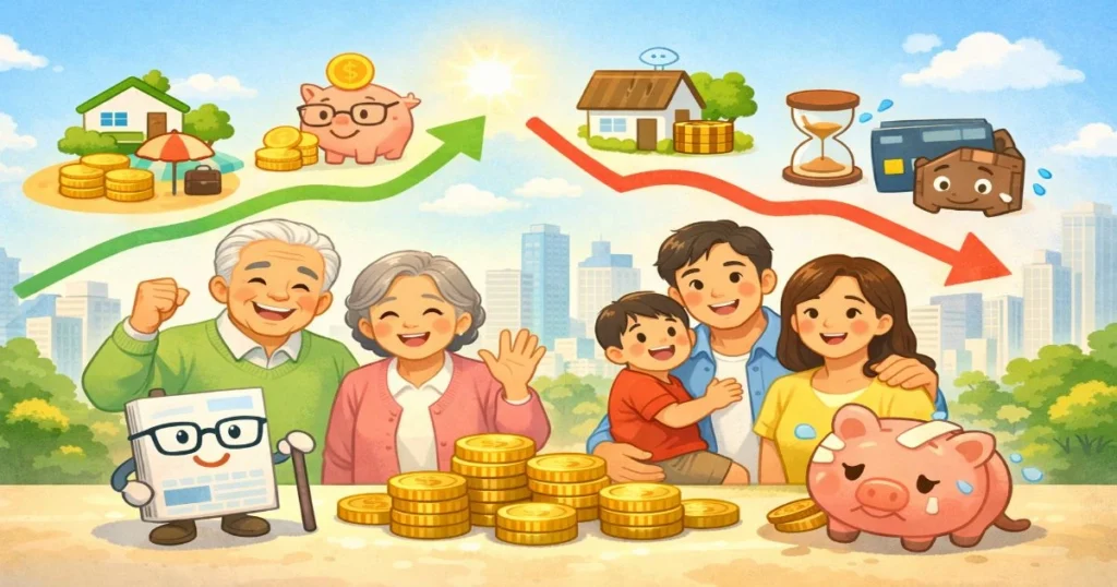 국민연금 조기수령 감액과 수령액 비교를 표현한 이미지